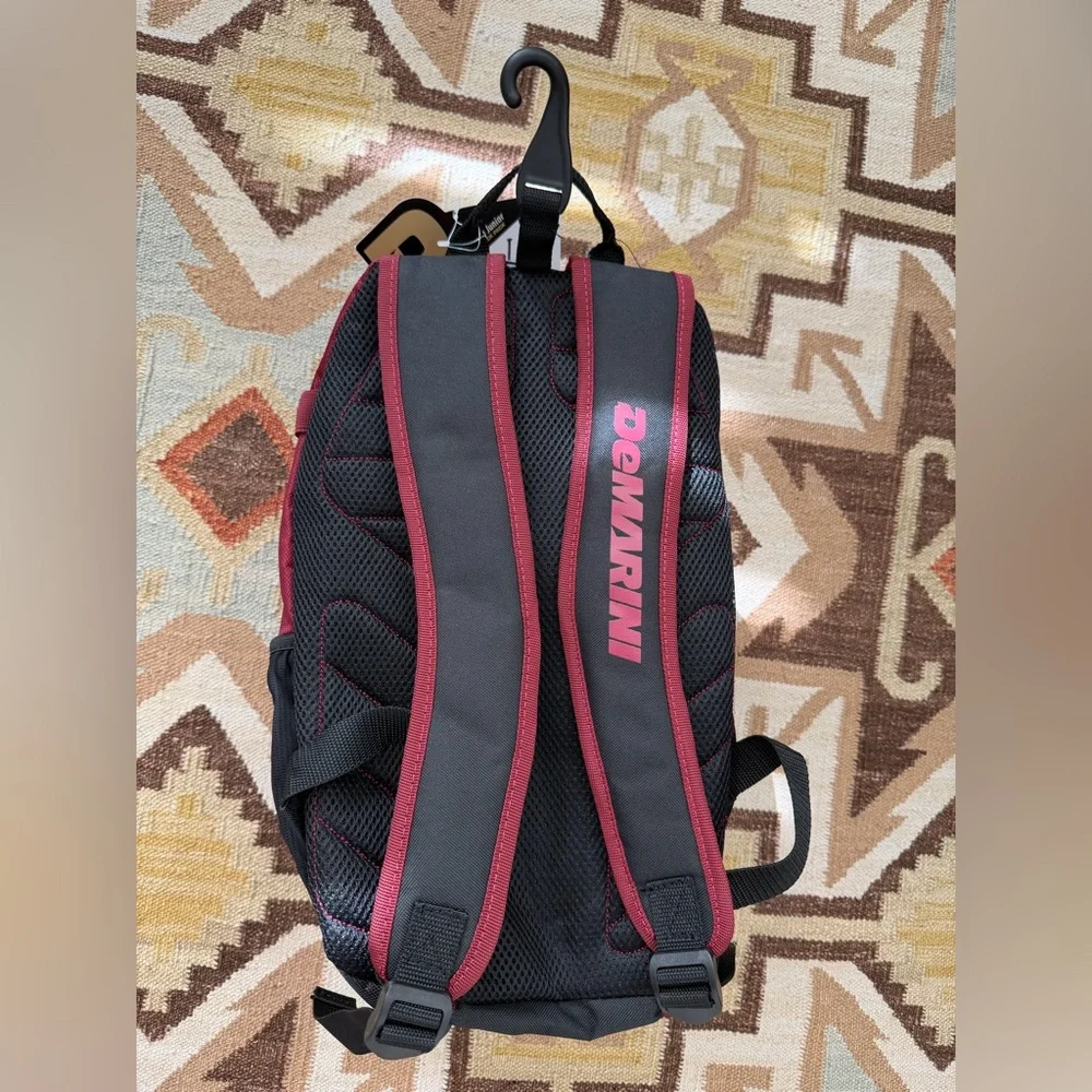 DeMarini Voodoo Junior Baseball Backpack Maroon and black